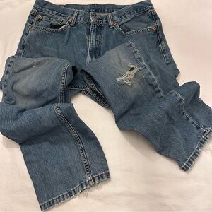 Levi's Men's Jeans 36x34 Distressed Knee Hole Blue Denim
